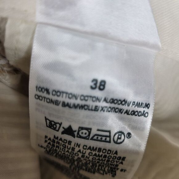 NEW 38 LEVI'S DOCKERS striped Tan white COTTON SHORTS pockets NWT - Picture 8 of 12